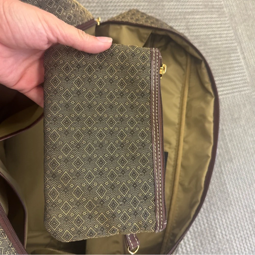 Hartmann Wings Jacquard Diamond Overnight Satchel